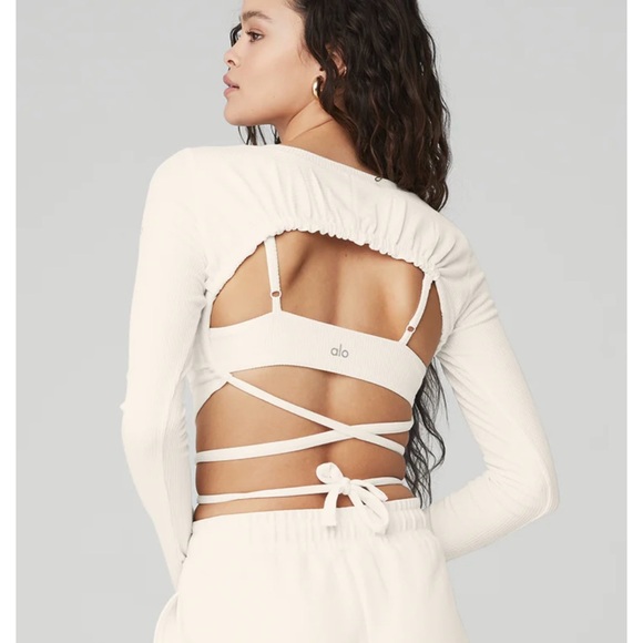 Alo Yoga Ribbed Manifest Long Sleeve - Picture 2 of 3